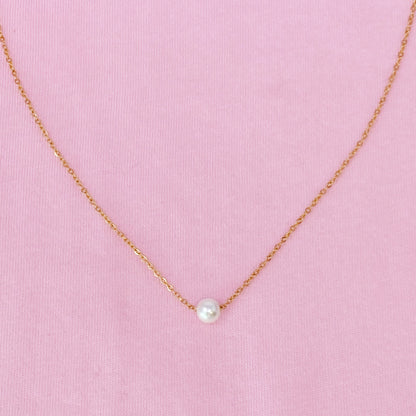 Dainty Single Pearl Necklace