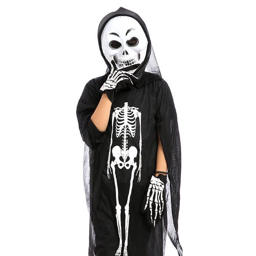 Halloween Skeleton Ghost Clothes & Gloves & Masks Sets