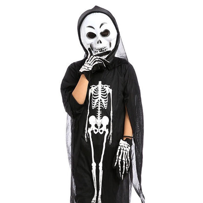 Halloween Skeleton Ghost Clothes & Gloves & Masks Sets