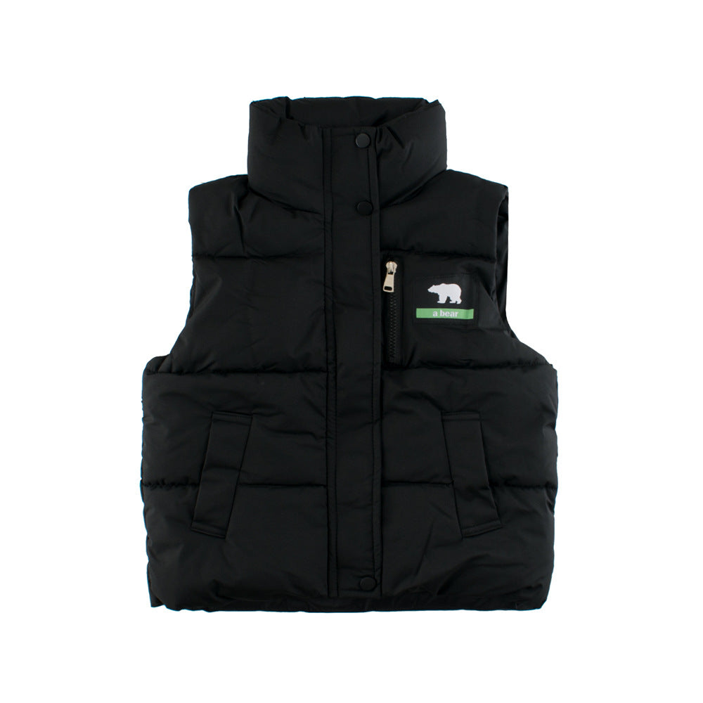 Style Kids Unisex Outerwear: Sleeveless Single Breasted Coat for